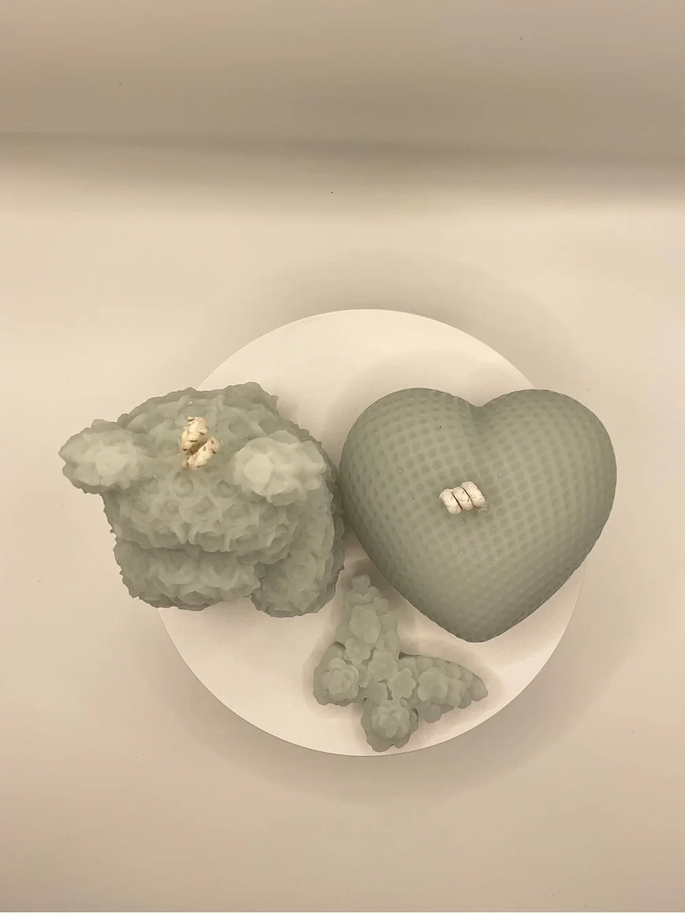 🕯️🌊NIB Bear and Heart Scented  Candle Set